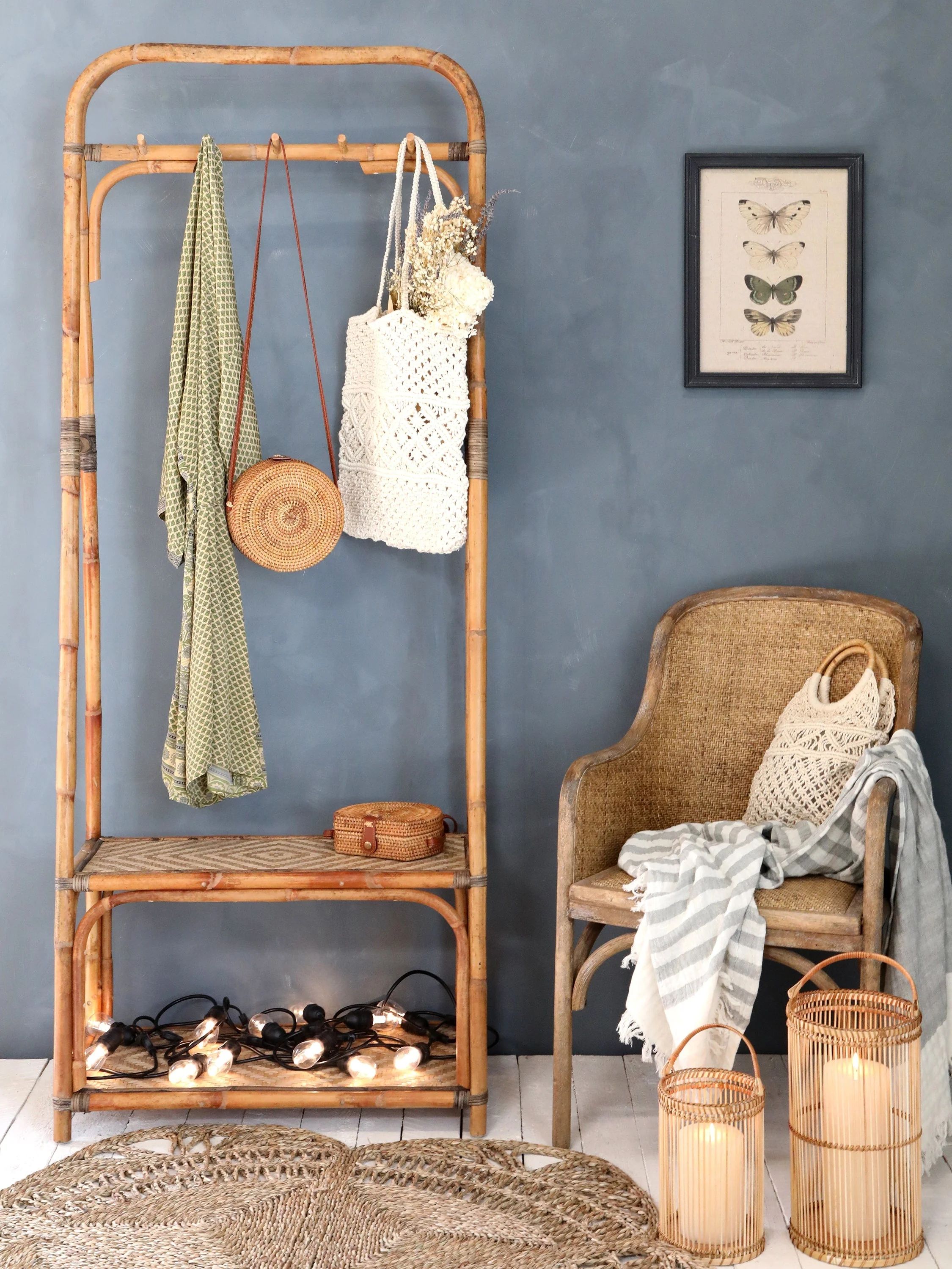 Old French Chair with Wicker - Image 3
