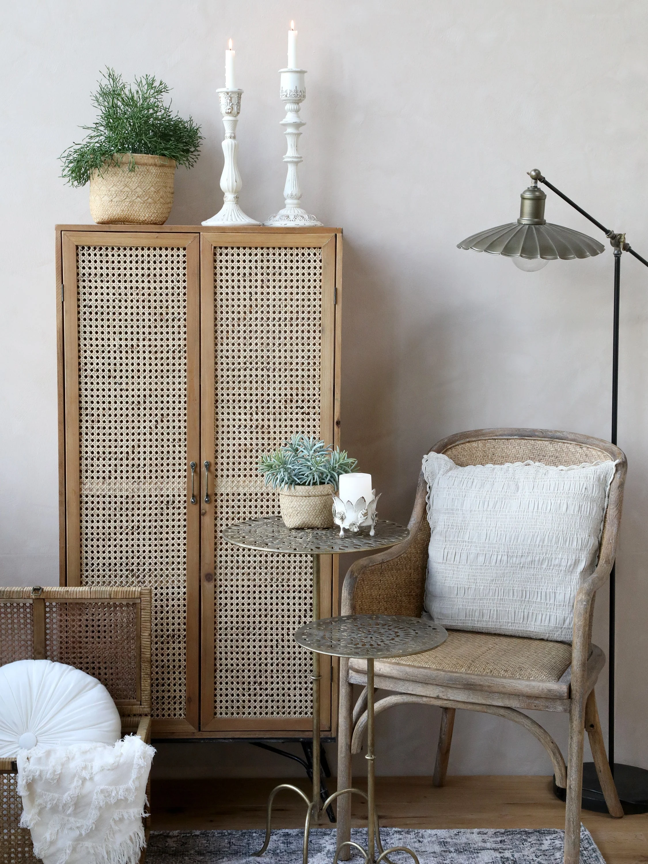 Old French Chair with Wicker - Image 4