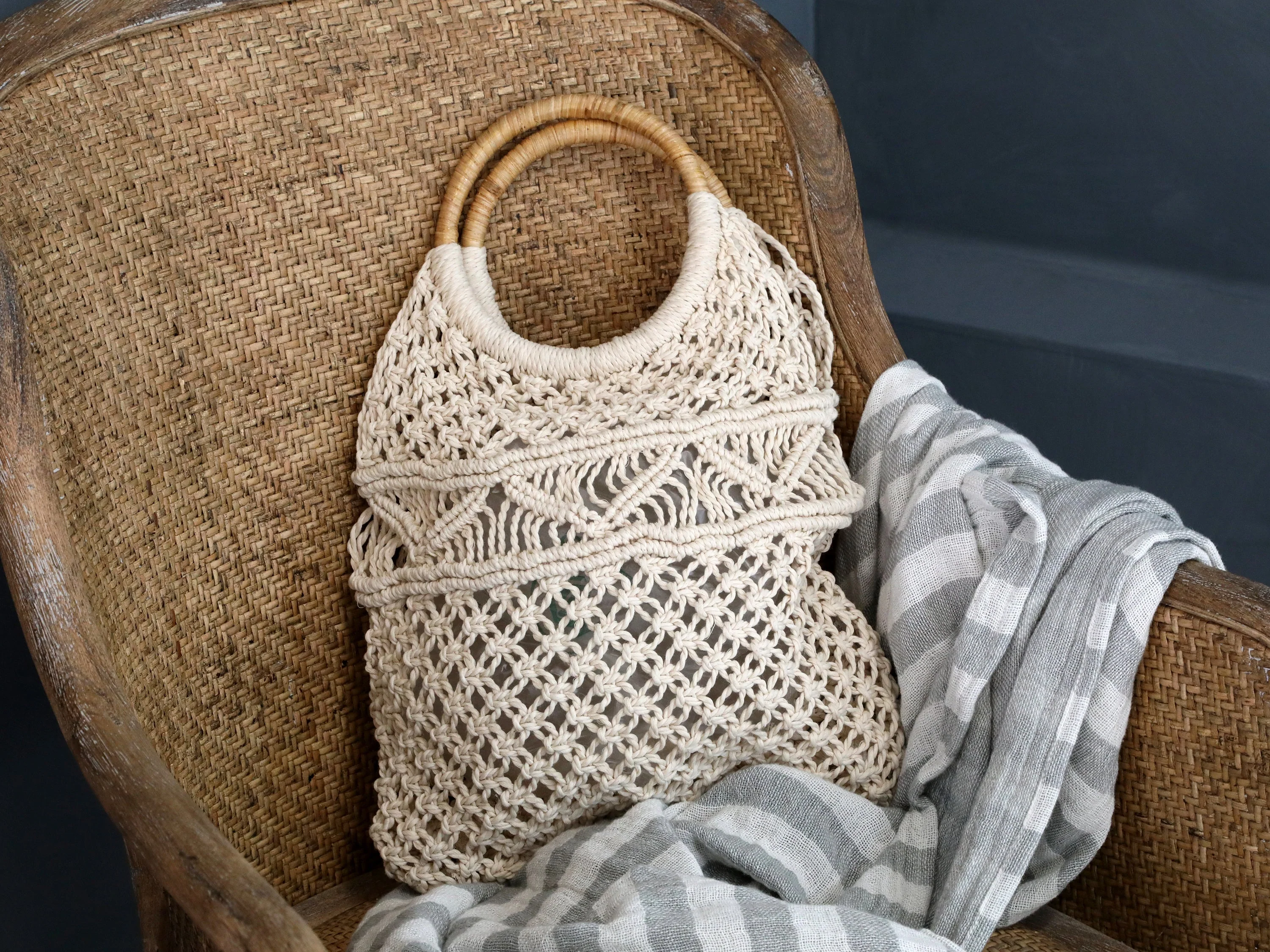 Old French Chair with Wicker - Image 5