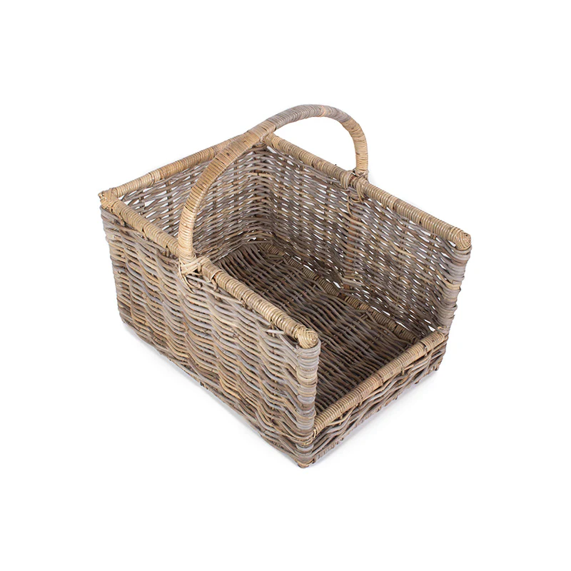 Large Rattan Open Ended Log Basket - Image 3