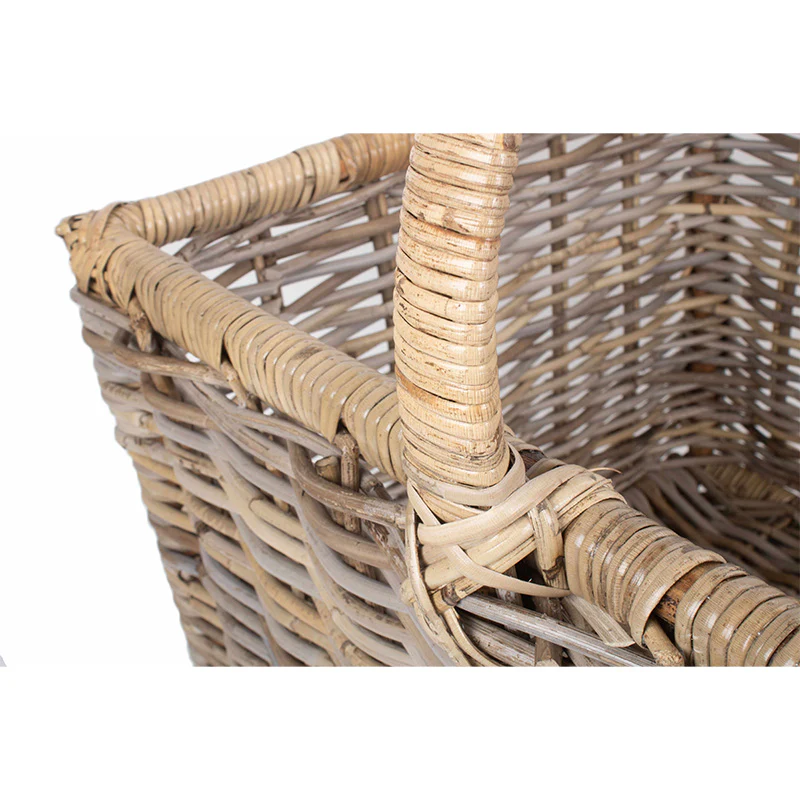 Large Rattan Open Ended Log Basket - Image 5