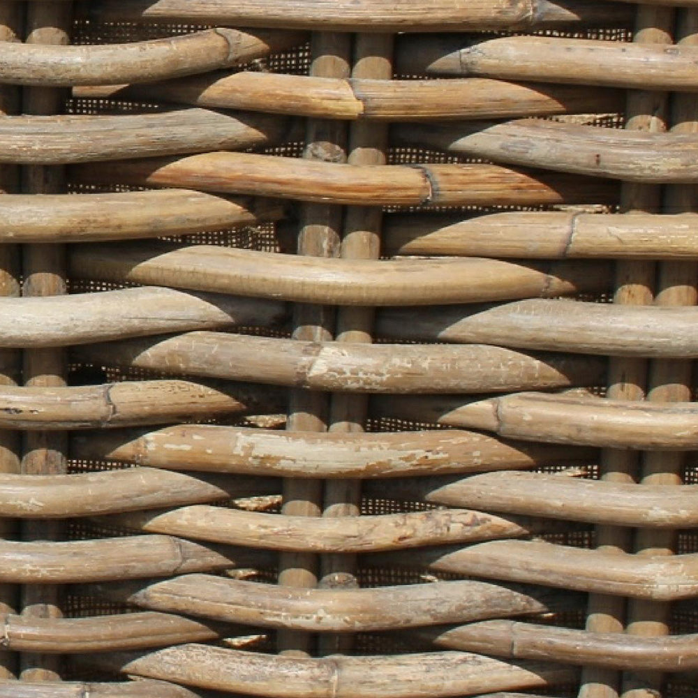 Set of 2 Square Log Baskets with Wheels & Removable Hessian Liner - Image 2