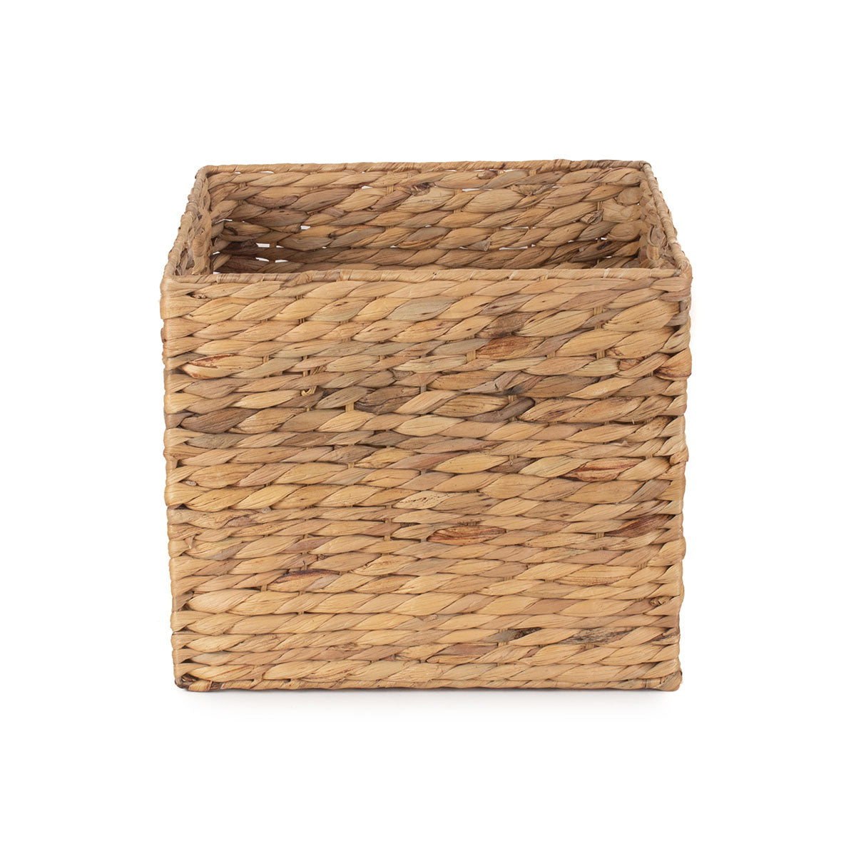 Small Water Hyacinth Square Storage Basket - Image 2