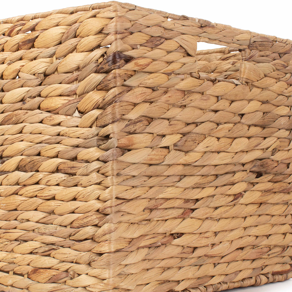 Small Water Hyacinth Square Storage Basket - Image 4