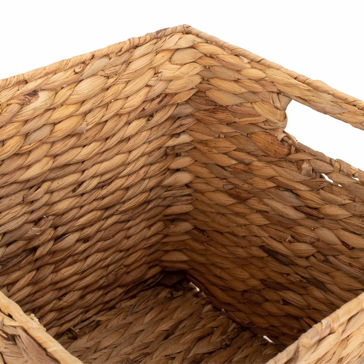 Small Water Hyacinth Square Storage Basket - Image 5